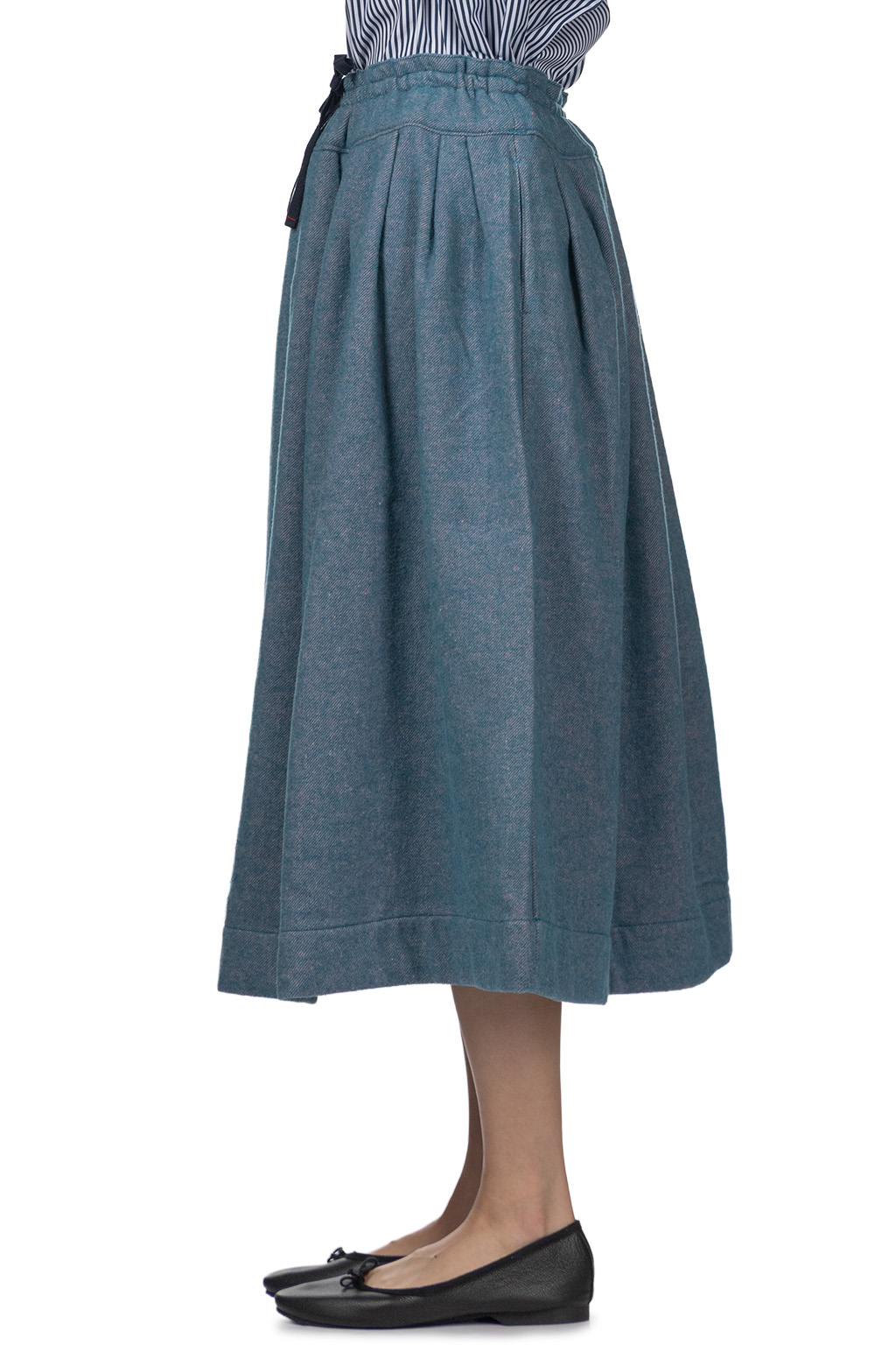 Tigre Brocante - Melange Wool Long Skirt